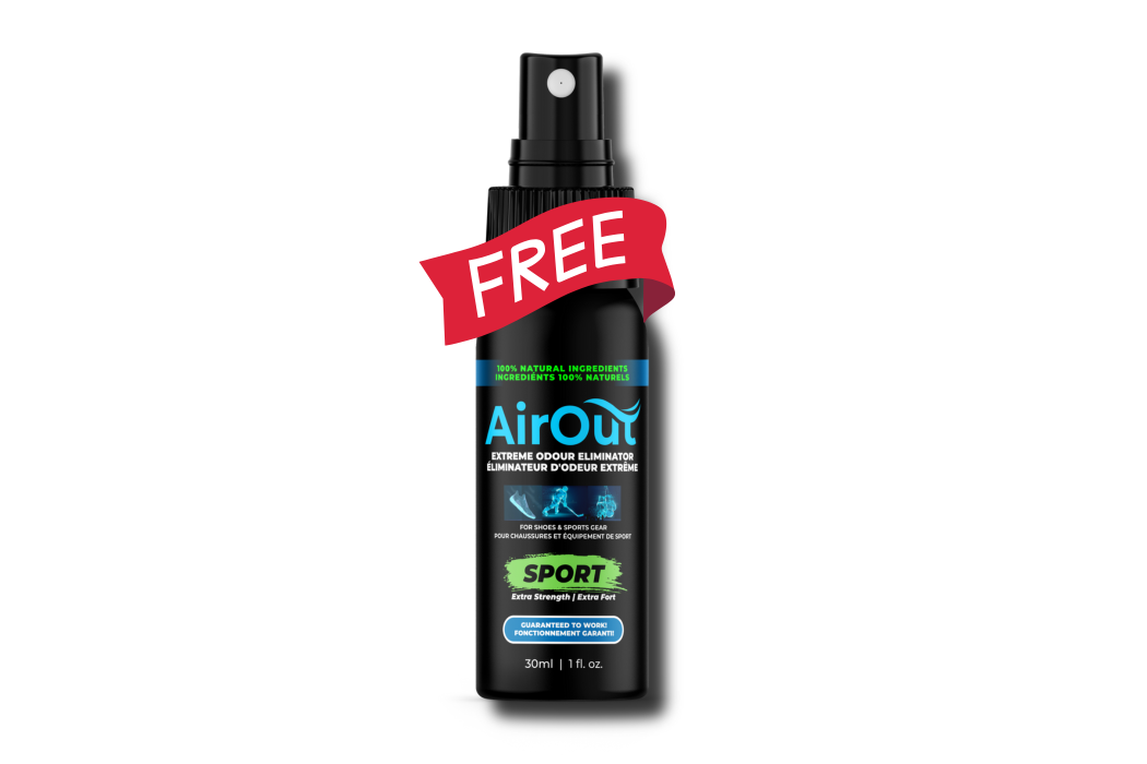 FREE AirOut SPORT Spray – 30mL For Shoes and Sports Gear